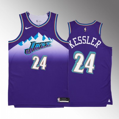 Utah Jazz #24 Walker Kessler Men's Purple Nike NBA 2022-23 Classic Edition Jersey Men's